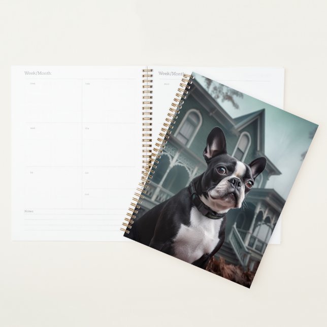 Boston Terrier Halloween Scary Planner (Display)