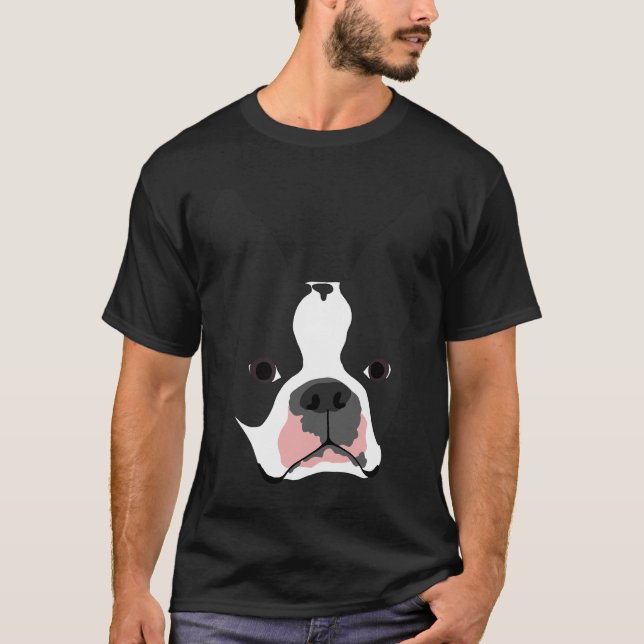 Boston Terrier Head 135 T-Shirt (Front)