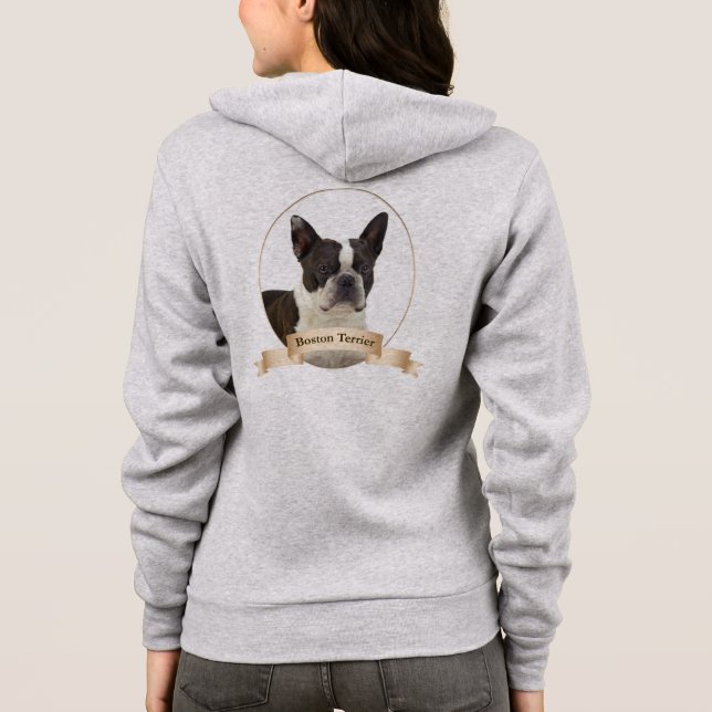 Boston Terrier Hoodie (Back)