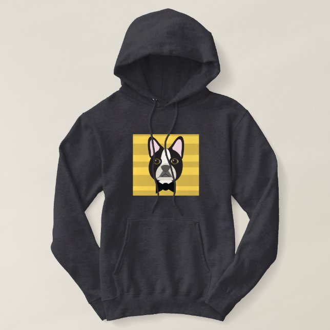 Boston Terrier Hoodie (Design Front)