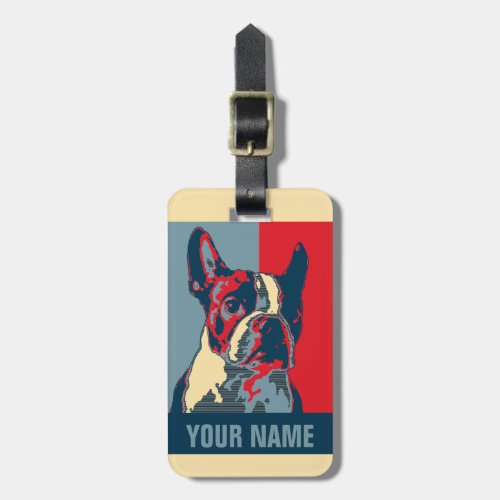 Boston Terrier Hope Inspired Luggage Tag