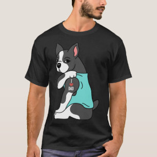 Boston Terrier I Love Dad T-Shirt
