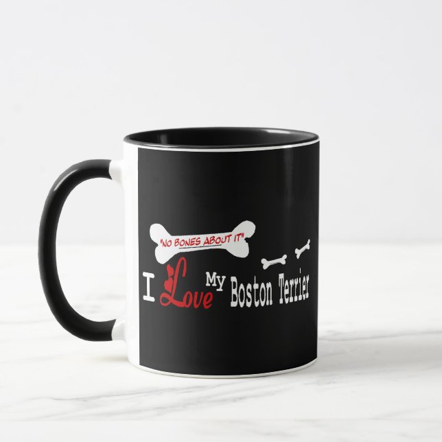 Boston Terrier (I Love) Mug (Left)