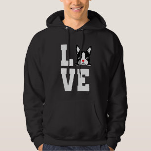 Boston Terrier I Love My Bostie For Dog Hoodie