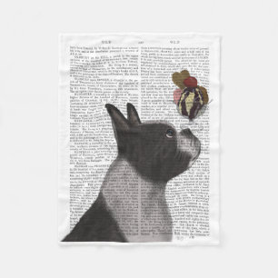 Boston Terrier Ice Cream Fleece Blanket