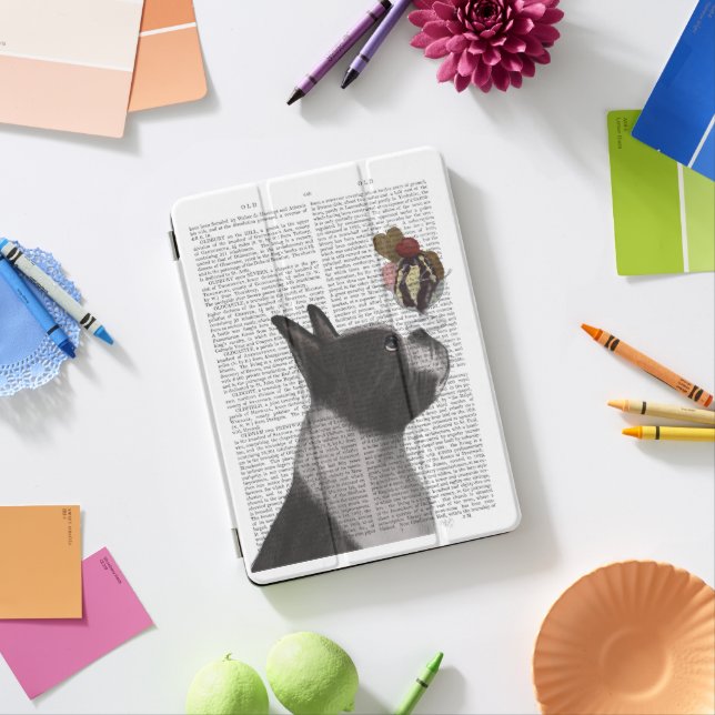 Boston Terrier Ice Cream iPad Pro Cover (Desk)