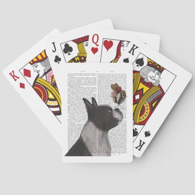 Boston Terrier Ice Cream Poker Cards (Back)