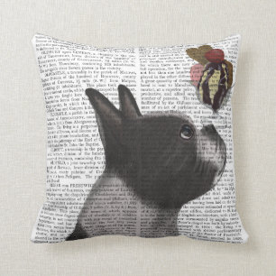 Boston Terrier Ice Cream Throw Pillow