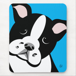 Boston Terrier Illustration Mouse Pad