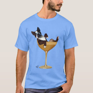 Boston Terrier in Cocktail Glass 2 T-Shirt