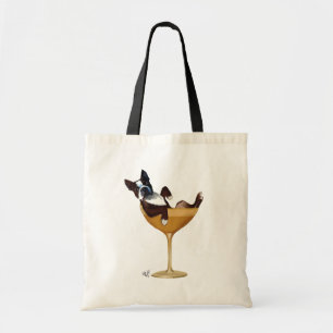 Boston Terrier in Cocktail Glass 2 Tote Bag