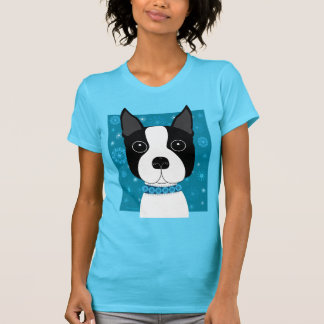 Boston Terrier in Winter T-Shirt