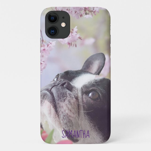 Boston Terrier iphone 11 case (Back)