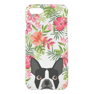 Boston Terrier iphone case, hawaiian tropical case