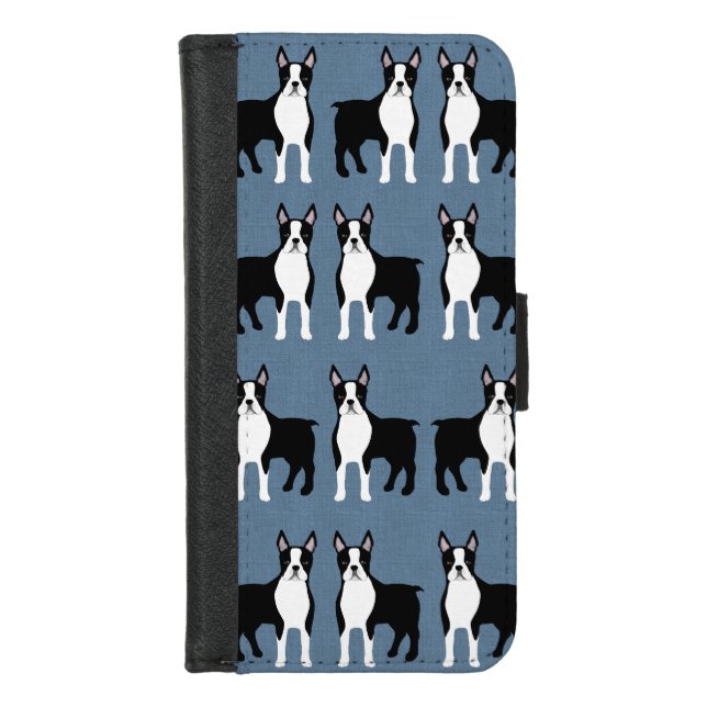 Boston Terrier iPhone Wallet Case (Front)