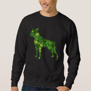 Boston Terrier Irish Green Shamrock C  St Patricks Sweatshirt