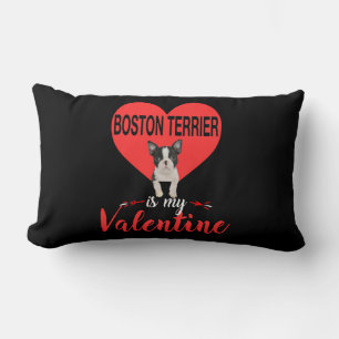 Boston Terrier Is My Valentine Gifts Lumbar Pillow
