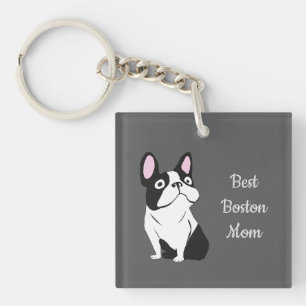 Boston terrier keychain