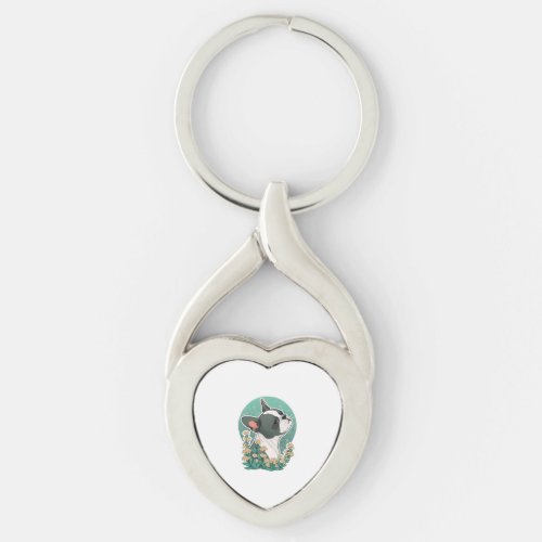 Boston Terrier Keychain