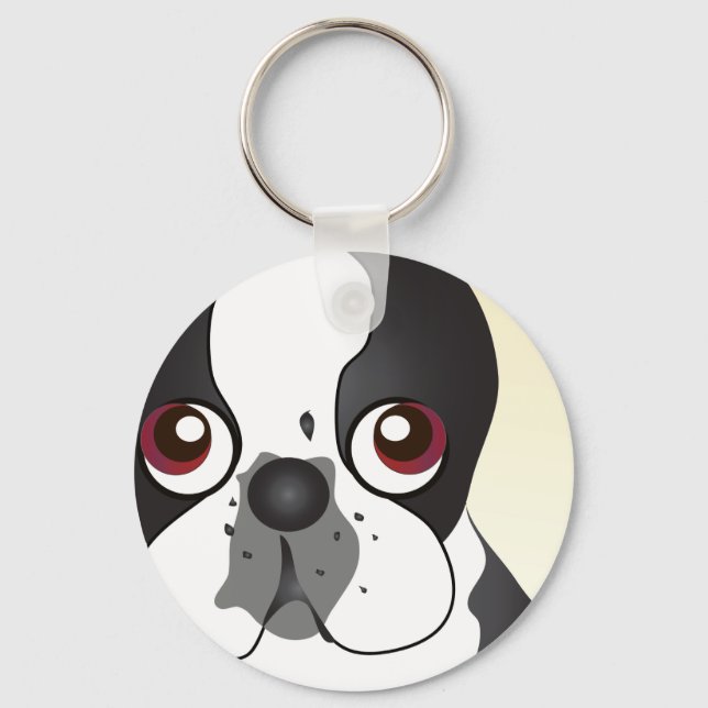 Boston Terrier Keychain (Front)
