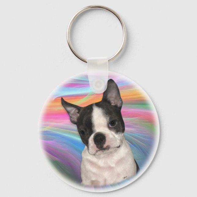 Boston Terrier keychain (Front)