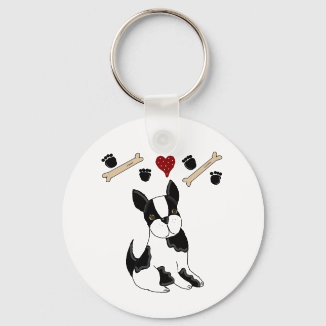 Boston Terrier Keychain (Front)