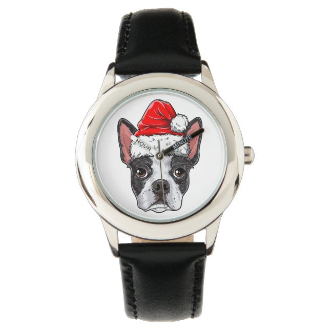 Boston Terrier Kid Watch Birthday Gift for Kids (Front)