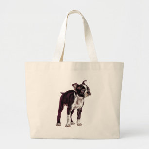 Boston Terrier Large Tote Bag