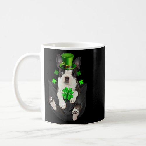 Boston Terrier Leprechaun In Pocket St Patricks  Coffee Mug
