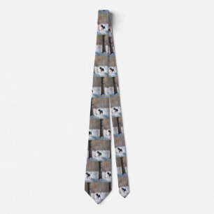 Boston Terrier Let It Snow Christmas Neck Tie