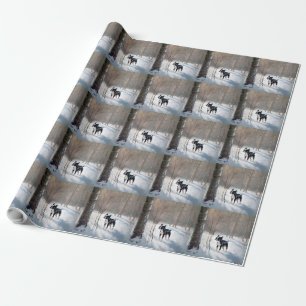 Boston Terrier Let It Snow Christmas Wrapping Paper