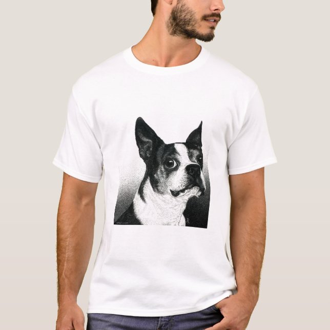 Boston Terrier Light T-shirt - "Boston Style" (Front)