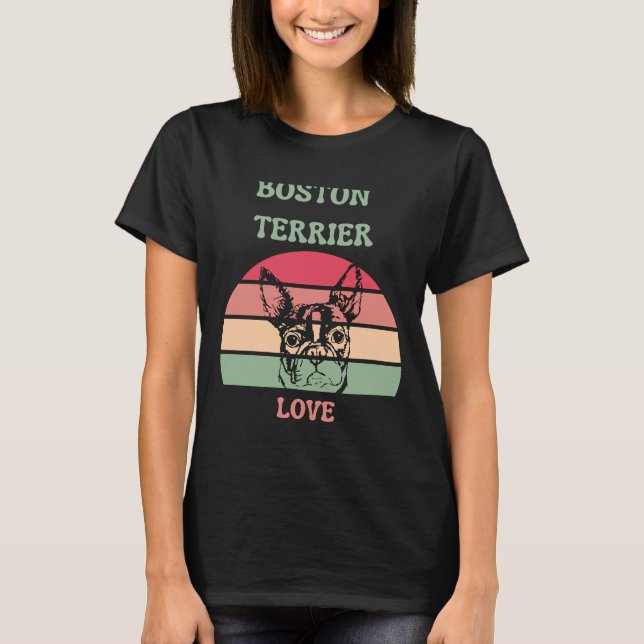 Boston Terrier Love 160 T-Shirt (Front)