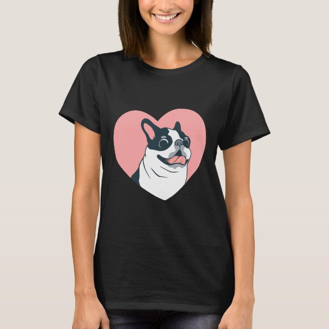 Boston Terrier Love 168 T-Shirt (Front)