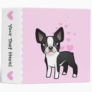 Boston Terrier Love 3 Ring Binder