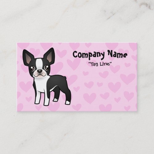 Boston Terrier Love Business Card Template