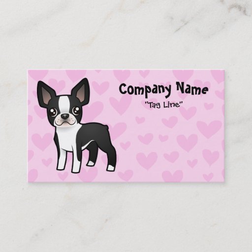 Customizable Boston Terrier Love Business Card Template
