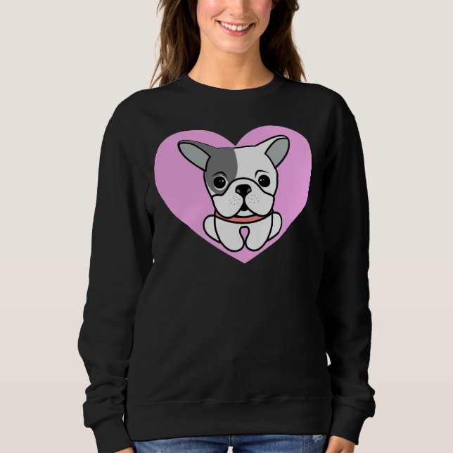 Boston Terrier Love Heart Sweatshirt (Front)