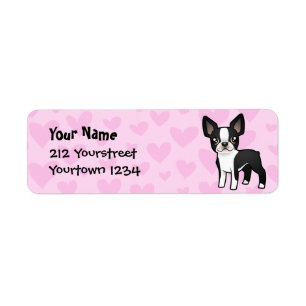 Boston Terrier Love Label