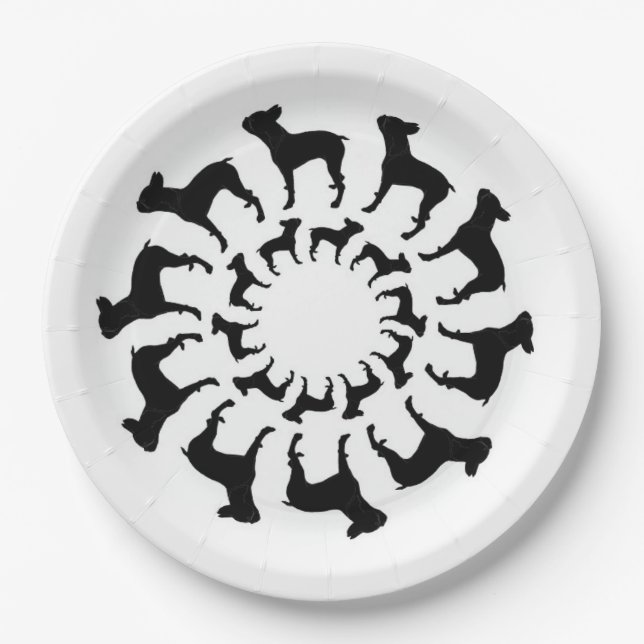 Boston Terrier Love Paper Plates (Front)