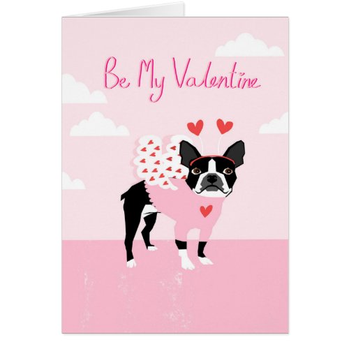 Boston Terrier Love Valentines Card