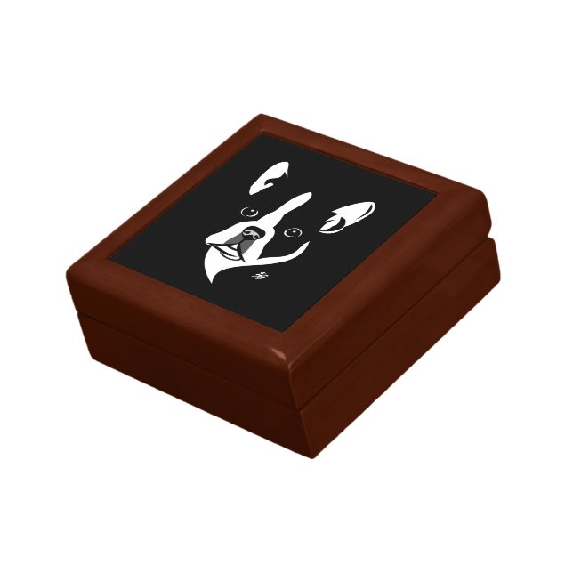 Boston Terrier Lover Gifts Keepsake Box (Side)