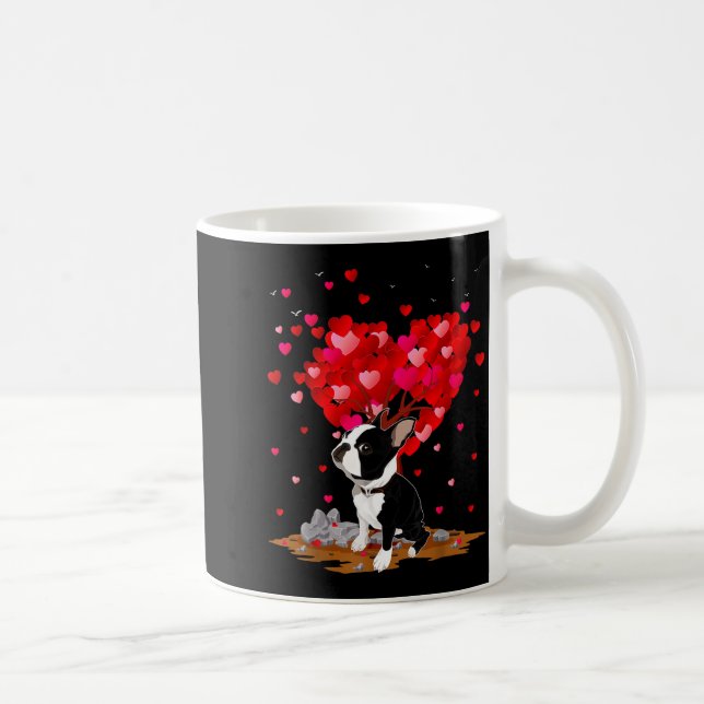 Boston Terrier Lover Heart Shape Boston Terrier Va Coffee Mug (Right)