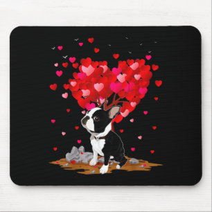 Boston Terrier Lover Heart Shape Boston Terrier Va Mouse Pad