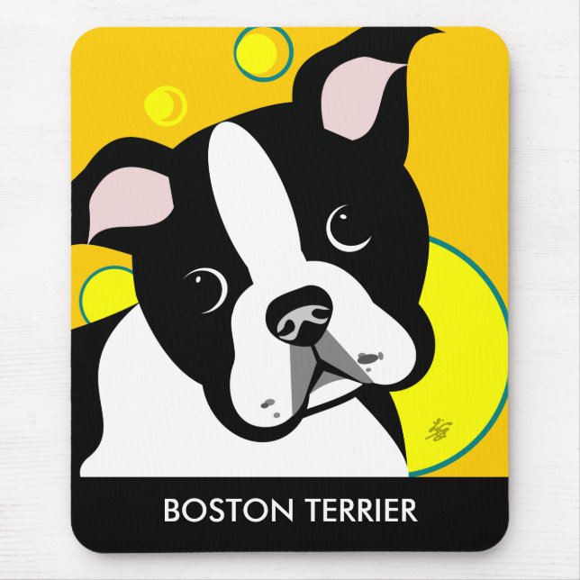 Boston Terrier Lover Mouse Pad (Front)