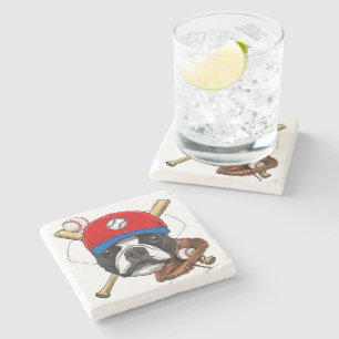 Boston Terrier Lover Stone Coaster  Lover Stone 