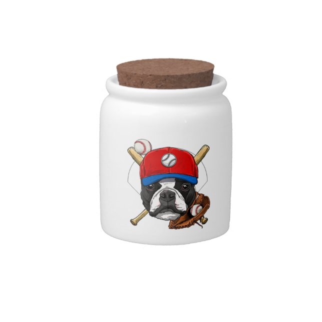 Boston Terrier Lovers Candy Jar For Love Candy (Front)