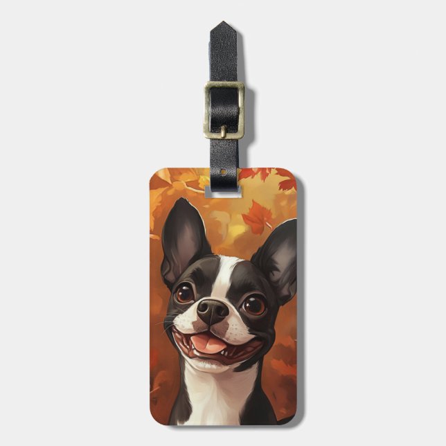 Boston Terrier Luggage Tags (Front Vertical)