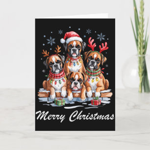 Boston Terrier Merry Christmas Funny Dog Lovers Ho Card