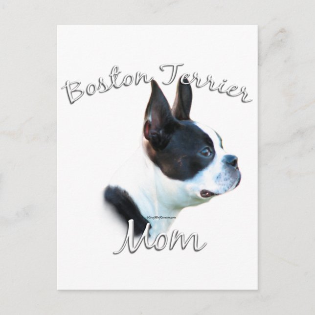 Boston Terrier Mom 2 Postcard (Front)